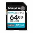 Card de Memorie 64GB SDXC Card (Class 10) UHS-I , U3, V30 Kingston Canvas Go! Plus Gen 4 "SDG4/64GB" (R:200MB/s)