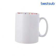Cană albă  pentru sublimare, cu inscripția „HAPPY BIRTHDAY” în interior 10oz BestSub BE10D-HB
