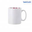Cană albă  pentru sublimare, cu inscripția „I LOVE YOU” în interior 10oz BestSub BE10D-H