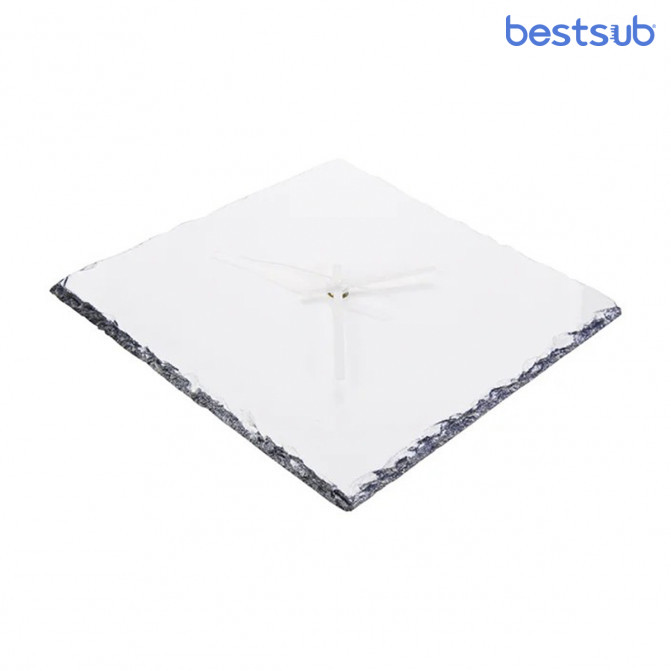 Квадратные каменные часы для сублимации BestSub SBBH51 (27*27cm)