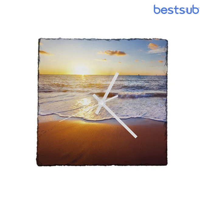 Квадратные каменные часы для сублимации BestSub SBBH51 (27*27cm)
