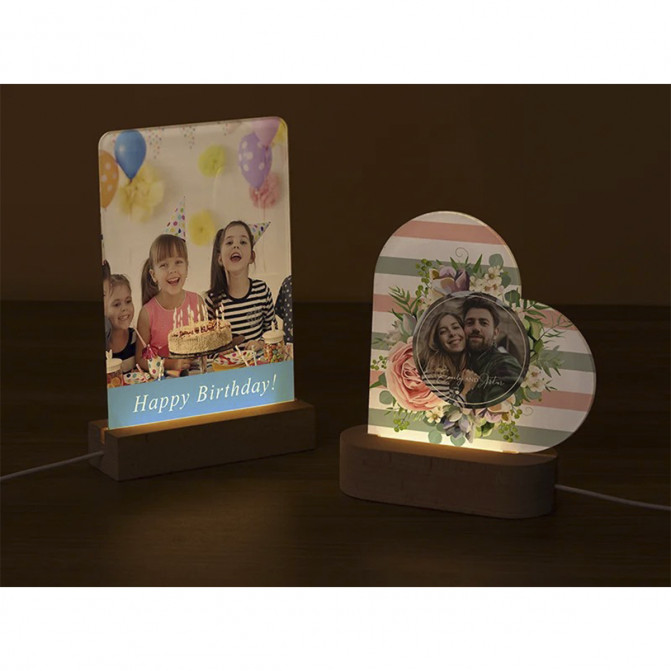 Ramă foto din acril pentru sublimare dreptunghiulară, 14×17×0.4 cm