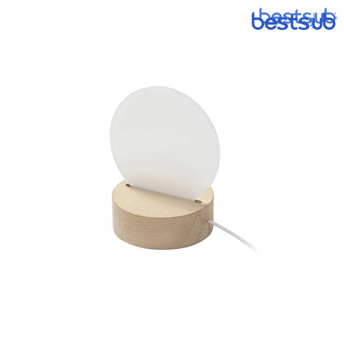 Ramă foto din acril pentru sublimare rotundă, 12×13×0.4 cm