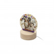 Ramă foto din acril pentru sublimare rotundă, 12×13×0.4 cm