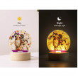 Ramă foto din acril pentru sublimare rotundă, 12×13×0.4 cm