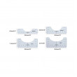 Riglă șablon din PVC alb pentru sublimare, 4 mărimi: 10×2.5/3.5/4.5/5 inch (adult, tânăr, copil, bebeluș)