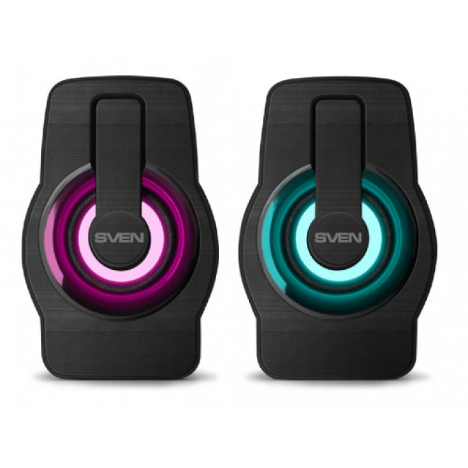 Колонки SVEN 255 Black, 4w, USB power, Dynamic RGB lighting