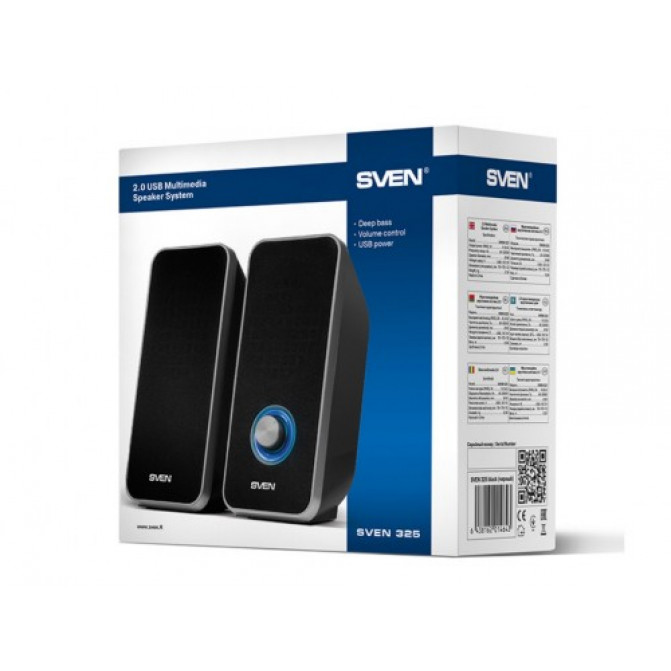 Колонки SVEN 325 Black, 6w, USB power, DC 5V