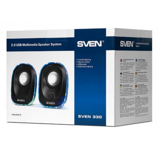 Колонки SVEN 330 Black, 5w, USB power, DC 5V