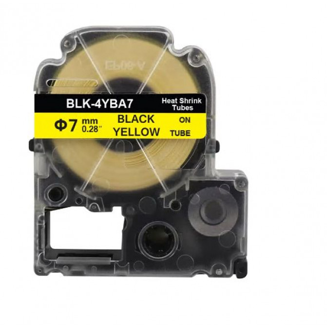 Картридж с лентой Label Epson Heat Shrink Tube BLK-4YBA7 Black/Yellow 7mm*2,5m Prospect