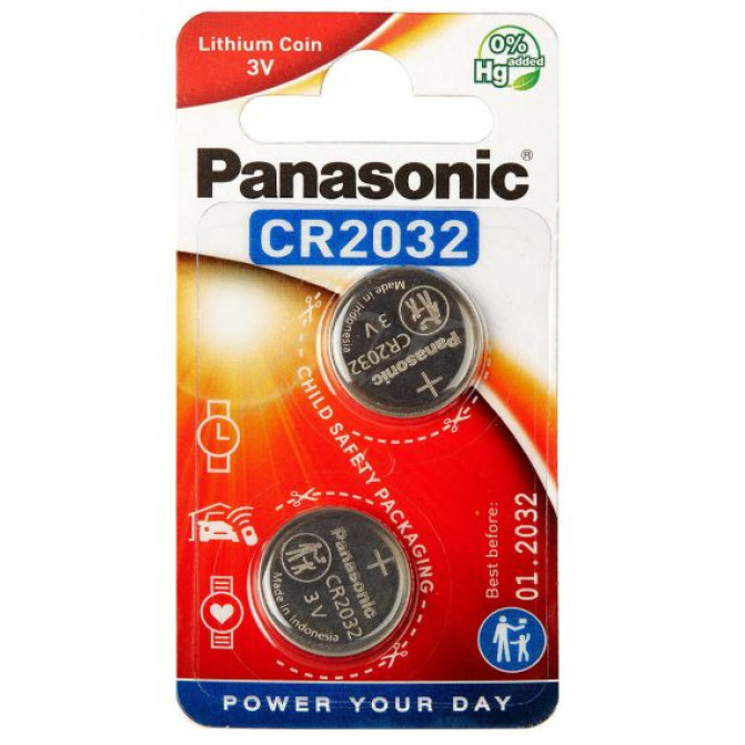 Батарейки Panasonic CR2032, Blister*2, CR-2032EL/2B