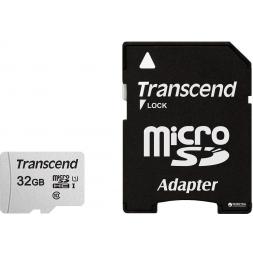 Card de Memorie 32GB MicroSD, Transcend (Class 10) UHS-I (U1) +SD adaptor