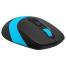 Mouse A4Tech Wireles FG10, Optical, 1000-2000 dpi, 4 buttons, Ambidextrous, 1xAA, Black/Blue, USB