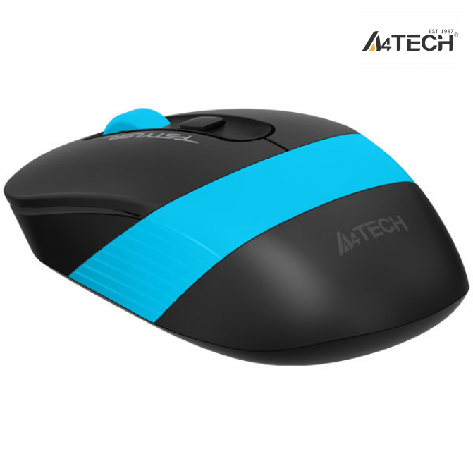 Mouse A4Tech Wireles FG10, Optical, 1000-2000 dpi, 4 buttons, Ambidextrous, 1xAA, Black/Blue, USB