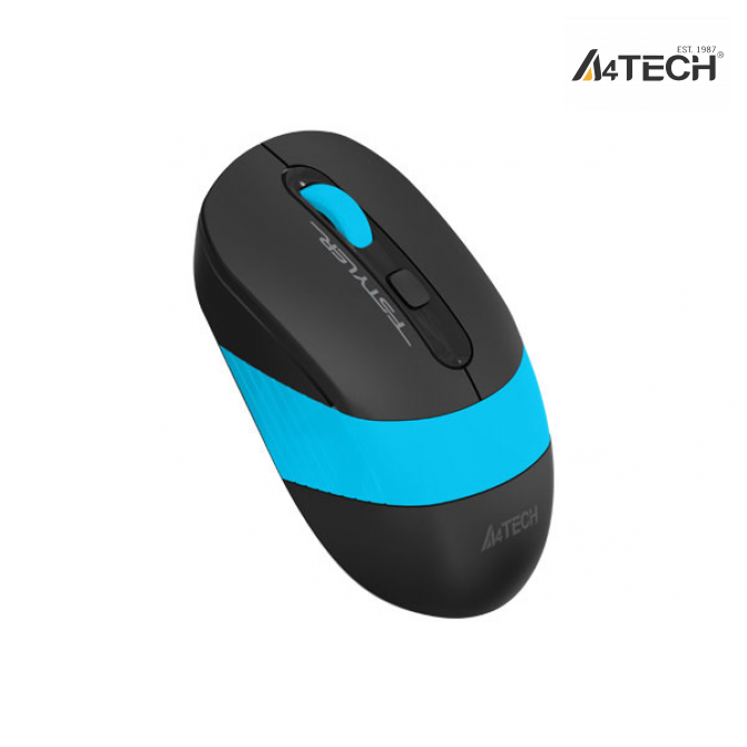 Mouse A4Tech Wireles FG10, Optical, 1000-2000 dpi, 4 buttons, Ambidextrous, 1xAA, Black/Blue, USB