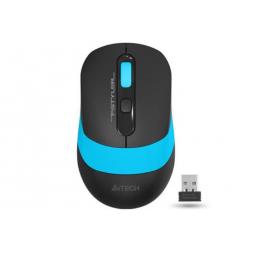 Mouse A4Tech Wireles FG10, Optical, 1000-2000 dpi, 4 buttons, Ambidextrous, 1xAA, Black/Blue, USB