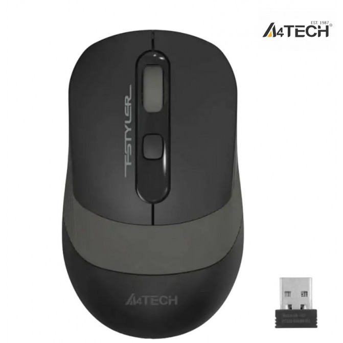 Мышь A4Tech Wireless FG10, Беспроводное, Чёрно - Серый