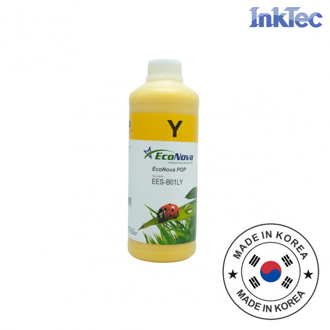 Чернила InkTec Eco solvent Epson XP600 DX4 DX5 DX6 DX7 Yellow 1000 ml EES-B01LY