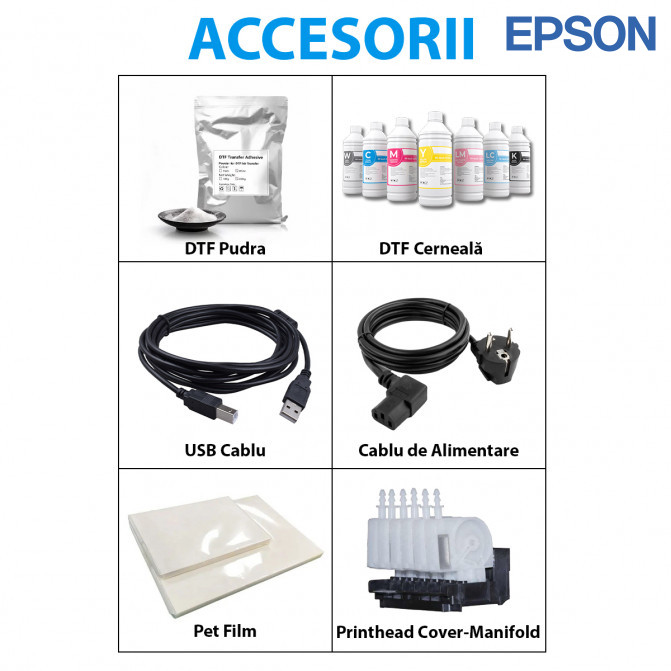 Принтер Epson L8050, A4 wi-fi c оригинальной СНПЧ и текстильными чернилами DTF