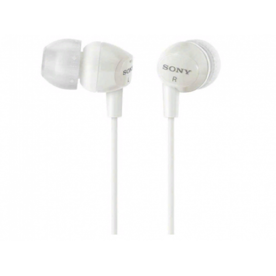 Căști SONY MDR-EX15LP White 3pin 3.5mm jack L-shaped, Cable: 1.2m