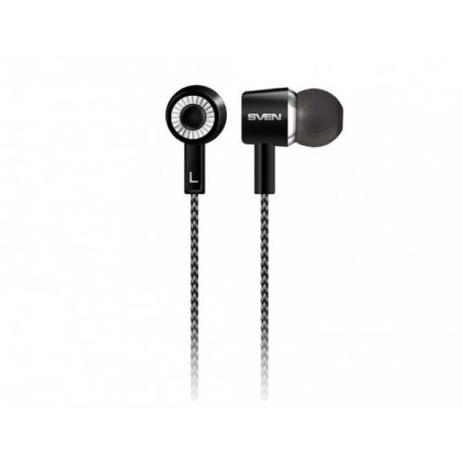 Наушники SVEN E-109M Black, с  микрофоном 4pin 3.5mm mini-jack, cable 1.2m