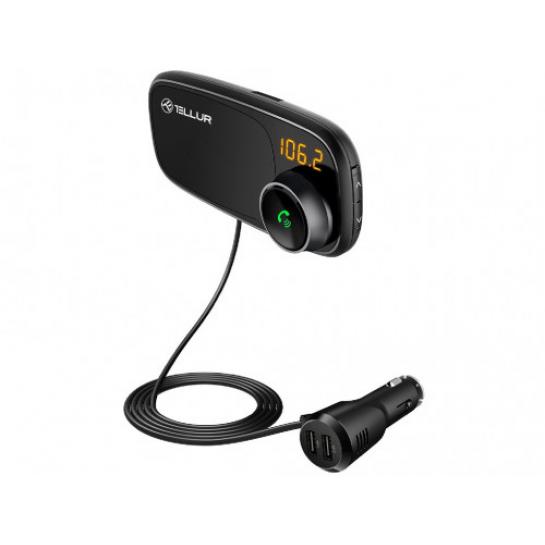 Transmițător FM pentru mașină FMT-B6, Bluetooth, Display, with magnetic support for smartphone, MicroSD, 2 x USB TLL171082