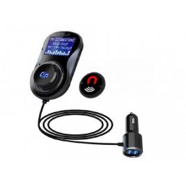 Transmițător FM pentru mașină FMT-B4, Bluetooth, Display, MicroSD, USB QuickCharge 3.0, 2 x USB