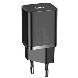 USB Зарядное устройство Baseus Super Si, 1xUSB Type-C, 20W, 5V/3A, Black  CCSUP-B01