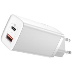 USB Зарядное устройство Baseus GaN2 Lite, 2xUSB (U + C), 65W, White  CCGAN2L-B02