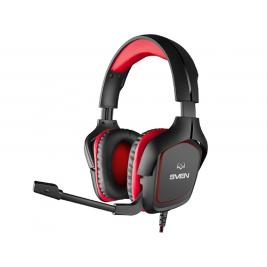 Căști SVEN AP-G333MV, de gaming cu microfon, Black-Red