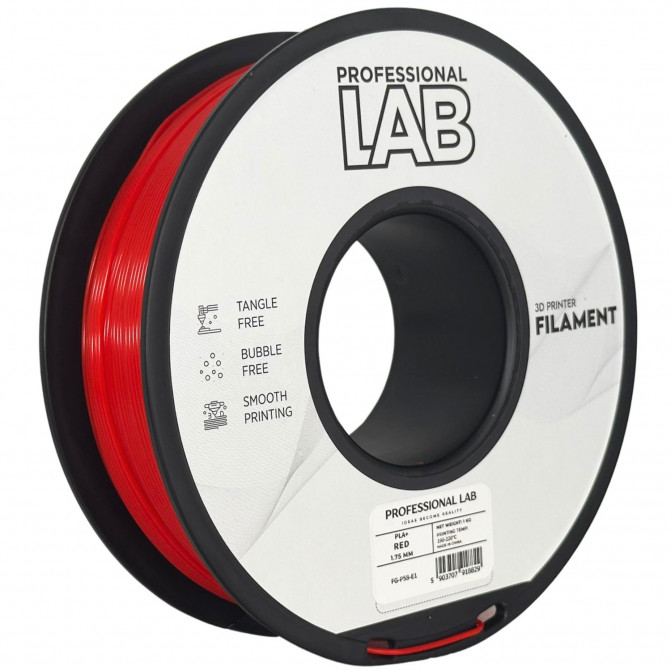 Filament pentru imprimanta 3D ProfLab  FG-P58-E1, PLA+, Red, 1.75 mm, 1kg