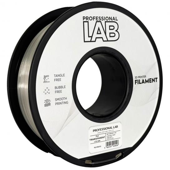 Filament pentru imprimanta 3D ProfLab  FG-P68-E1, PLA, Transparent, 1.75 mm, 1kg