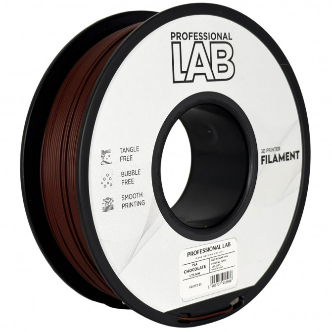 Filament pentru imprimanta 3D ProfLab  FG-P72-E1, PLA, Chocolate, 1.75 mm, 1kg