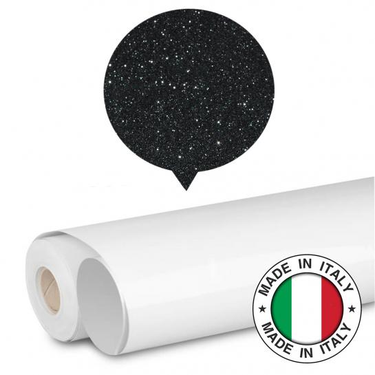 Peliculă pentru termo-transfer FlexClassic G199 Black Glitter Plotterfilms