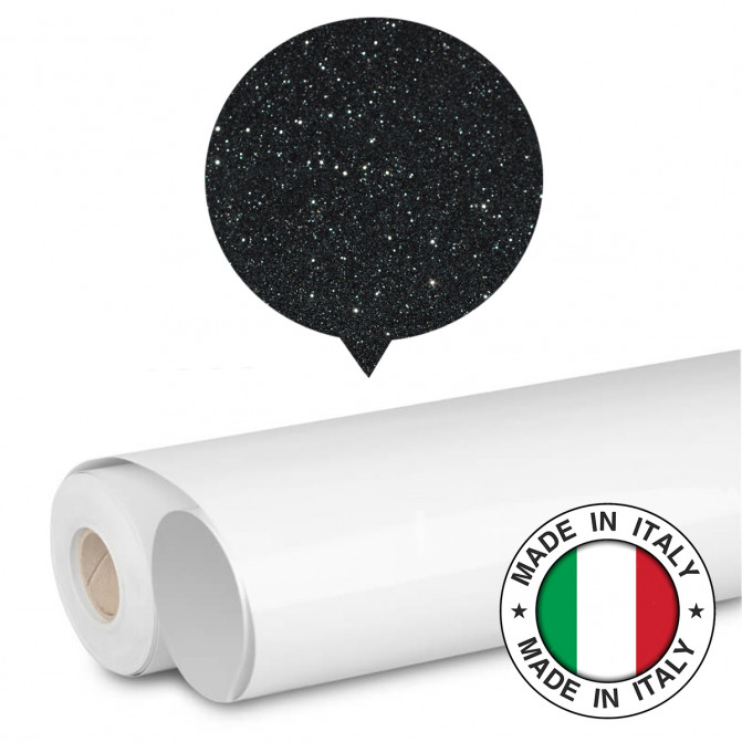 Плёнка для термопереноса FlexClassic G199 Black Glitter Plotterfilms