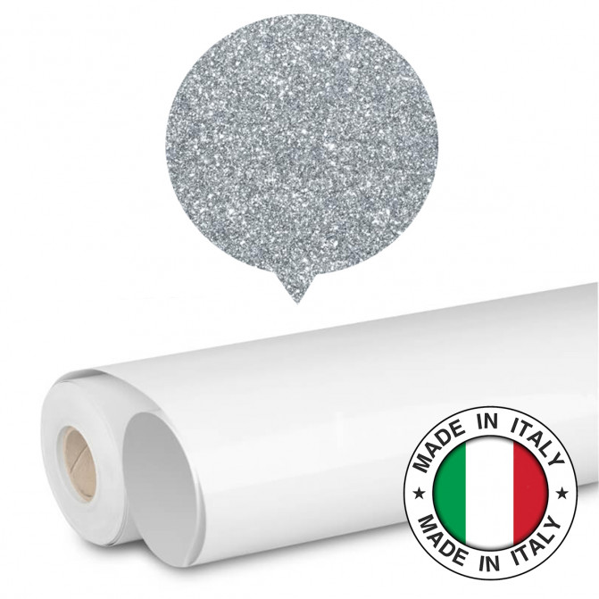 Плёнка для термопереноса FlexClassic GM150 Silver Glitter Plotterfilms