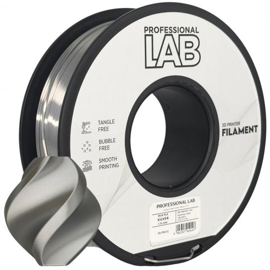 Filament pentru imprimanta 3D ProfLab  Silk FG-P90-E1, PLA, Silver, 1.75 mm, 1kg