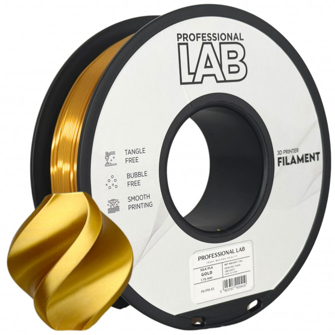 Filament pentru imprimanta 3D ProfLab  Silk FG-P91-E1, PLA, Gold, 1.75 mm, 1kg