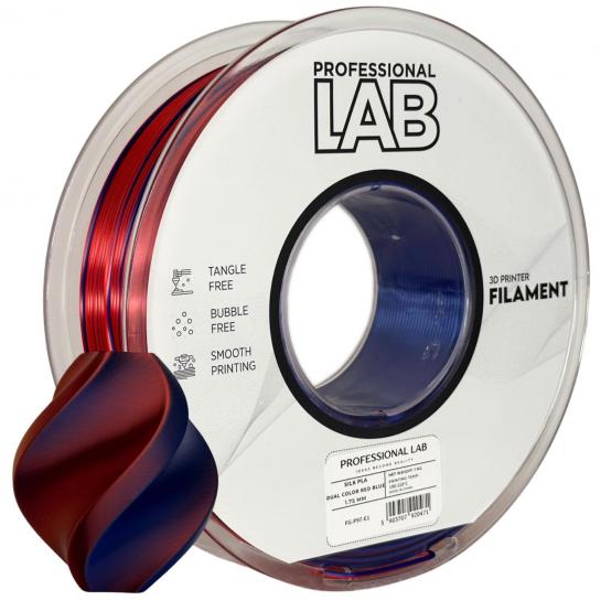 Filament pentru imprimanta 3D ProfLab  Silk FG-P97-E1, PLA, Red-Blue, 1.75 mm, 1kg