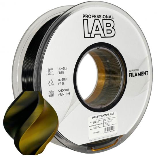 Filament pentru imprimanta 3D ProfLab  Silk FG-P98-E1, PLA, Black-Gold, 1.75 mm, 1kg