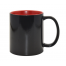 Cană neagră Matte cameleon  pentru sublimare, roșie în interior  11oz