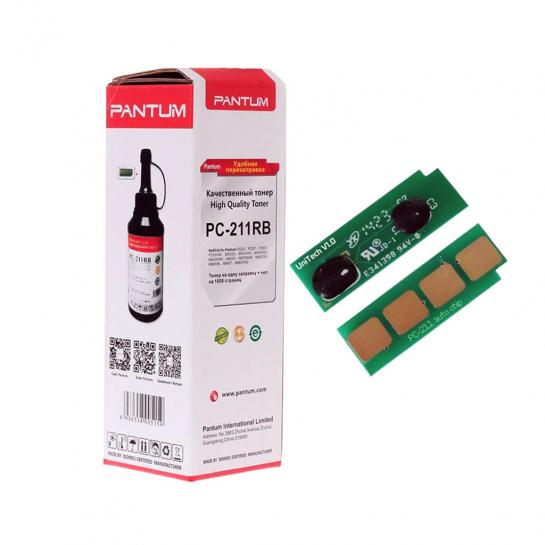 Заправочный комплект Pantum PC-211RB (1 чип + 1 флакон тонера) 1.6K Original