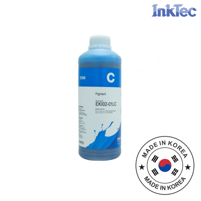 Cerneala InkTec Epson SC-T3200/SC-T5200/SC-T7200/SC-T3100/SC-T5100/SC-T3405/SC-T5405 Cyan Pigment 1000 ml EKI02-01LC