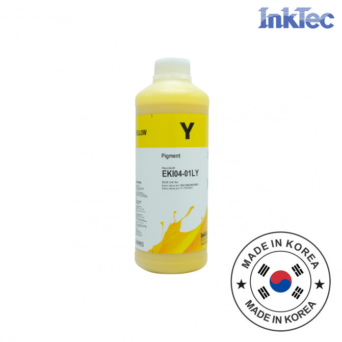 Cerneala InkTec Epson SC-T3200/SC-T5200/SC-T7200/SC-T3100/SC-T5100/SC-T3405/SC-T5405 Yellow Pigment 1000 ml EKI04-01LY
