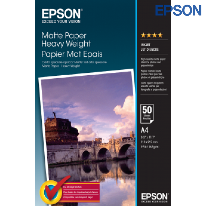 Фотобумага A4 167 гр Матовая 50 листов Epson C13S041256