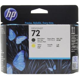 Комплект печатающих головок HP №72 matte black + yellow Original