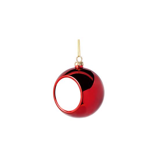 Рождественский шар орнамент Round 8cm RED