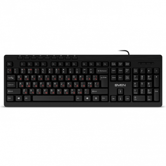 Клавиатура SVEN KB-C3010, Keyboard, Waterproof construction, 113 keys