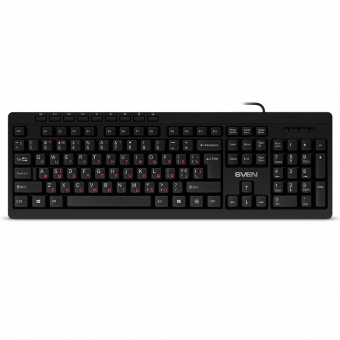 Tastatura SVEN KB-C3010, Keyboard, Waterproof construction, 113 keys