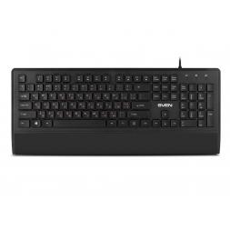 Tastatura SVEN KB-E5500, Keyboard, 104 keys, 12 Fn-keys, Waterproof, Ergonomic Keyboard Rest